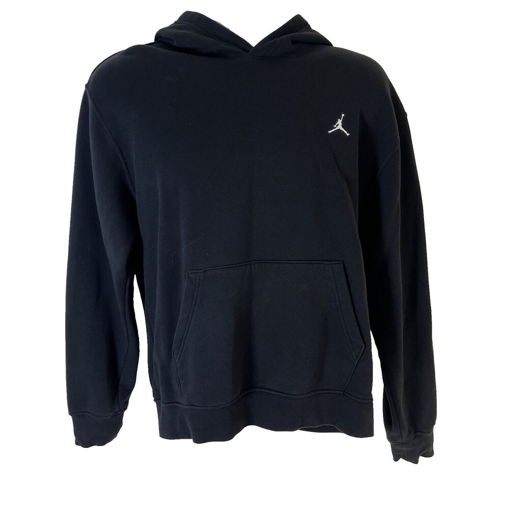 Nike Jordan Brooklyn Fleece Hoodie Men's Small Black Pullover Jumpman DQ7466-010